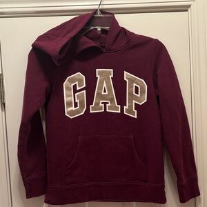 NWOT GAP Burgundy Hoodie with Bold Logo